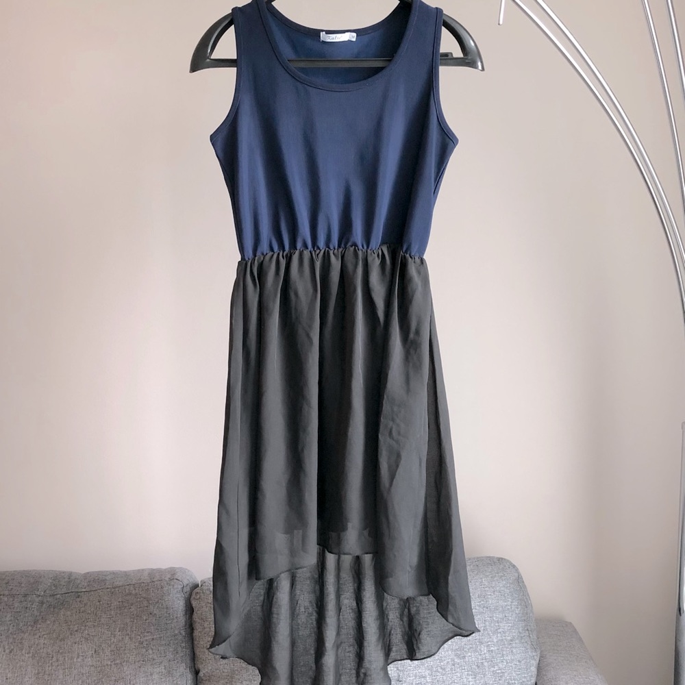 Navy and Black Dress